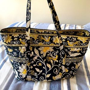 Vera Bradley Black and Gold Weekender Bag